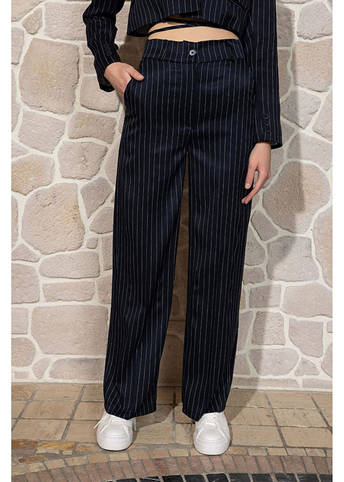 Çizgili Palazzo Pantolon