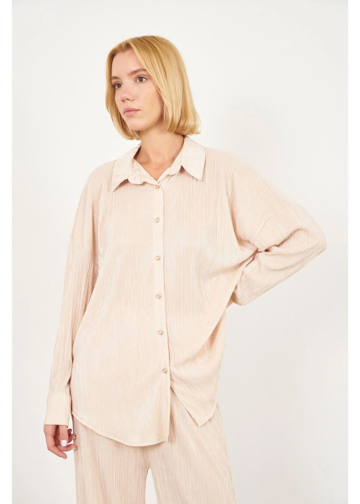 Piliseli Örme Gömlek 