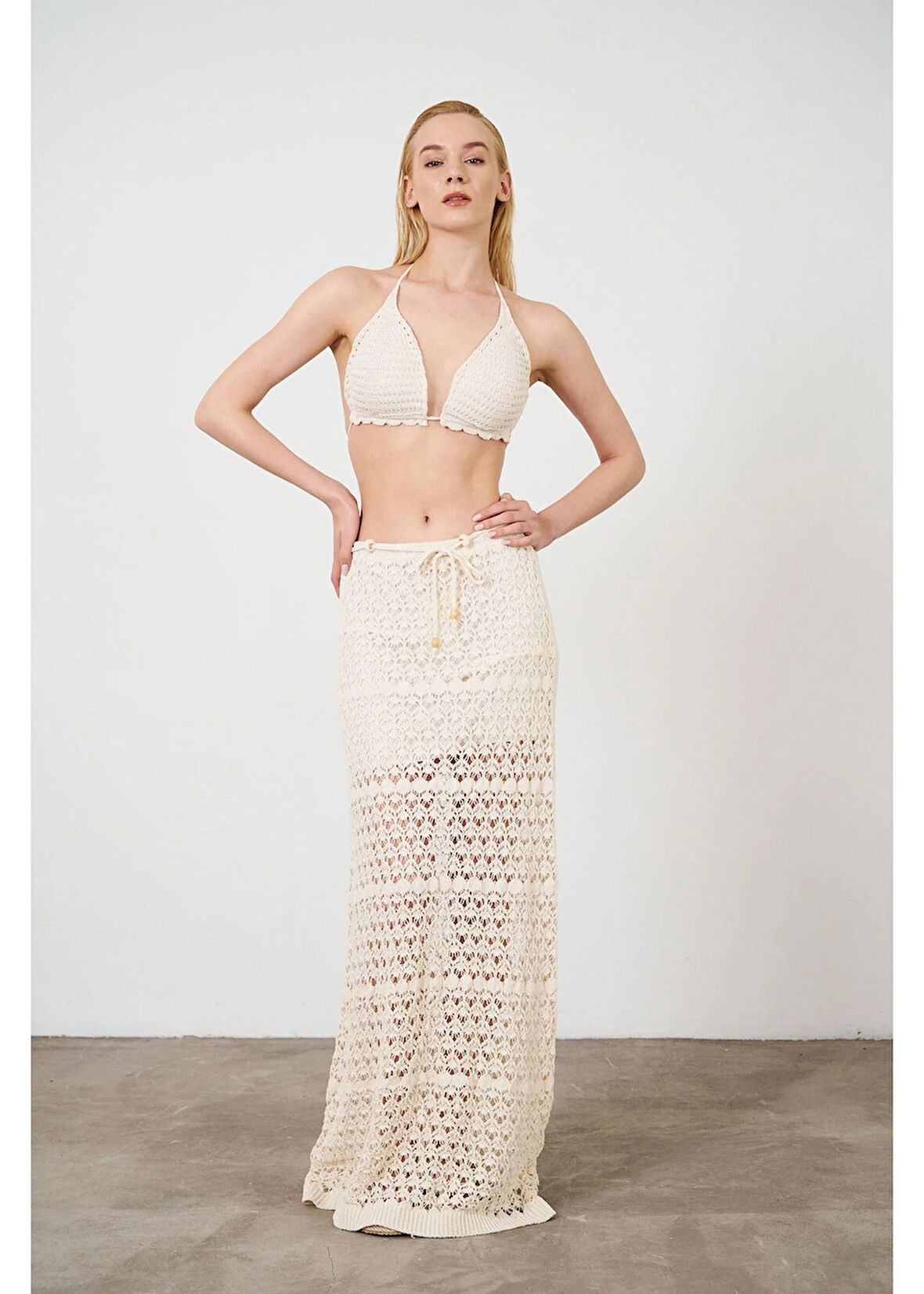 Ajurlu İpli Uzun Etek