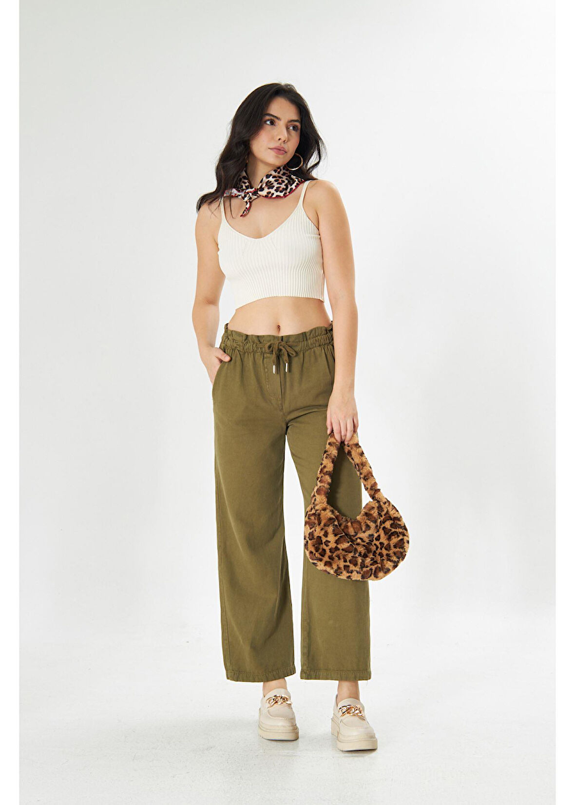 Beli Lastikli Palazzo Pantolon 