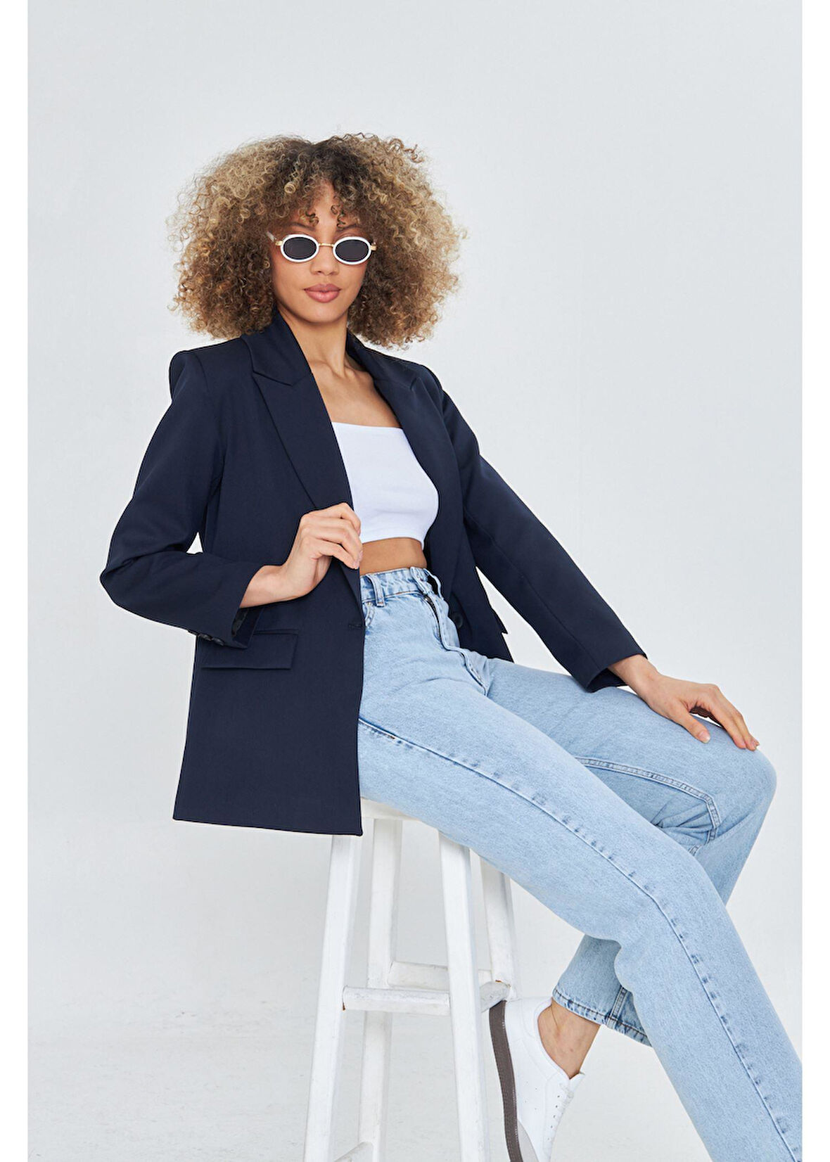 Tek Düğmeli Saten Astarlı Ceket 