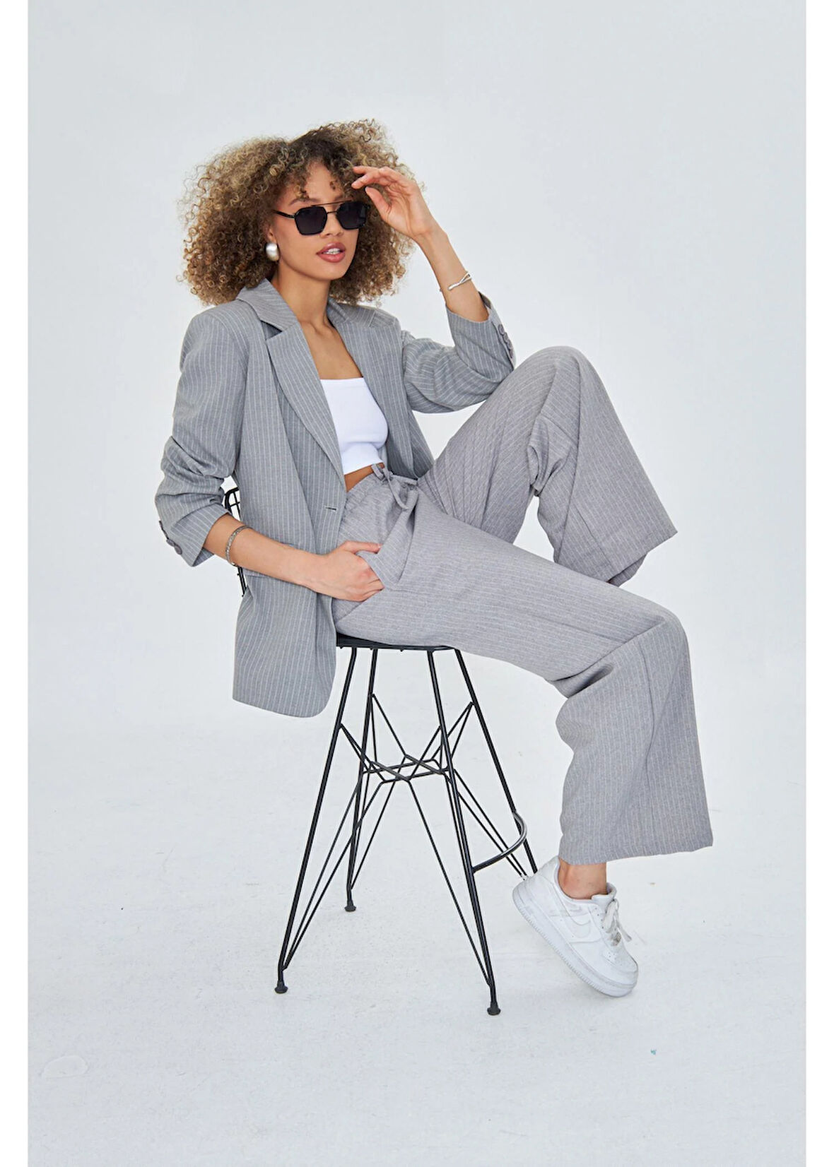 Üç Cepli Düğmeli Poliviskon Ceket 