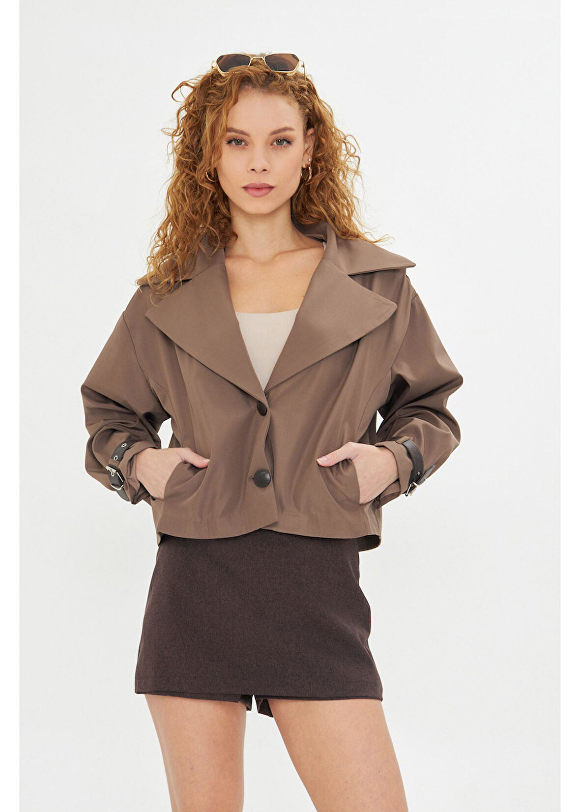 Kruvaze Suya Dayanıklı Trençkot 