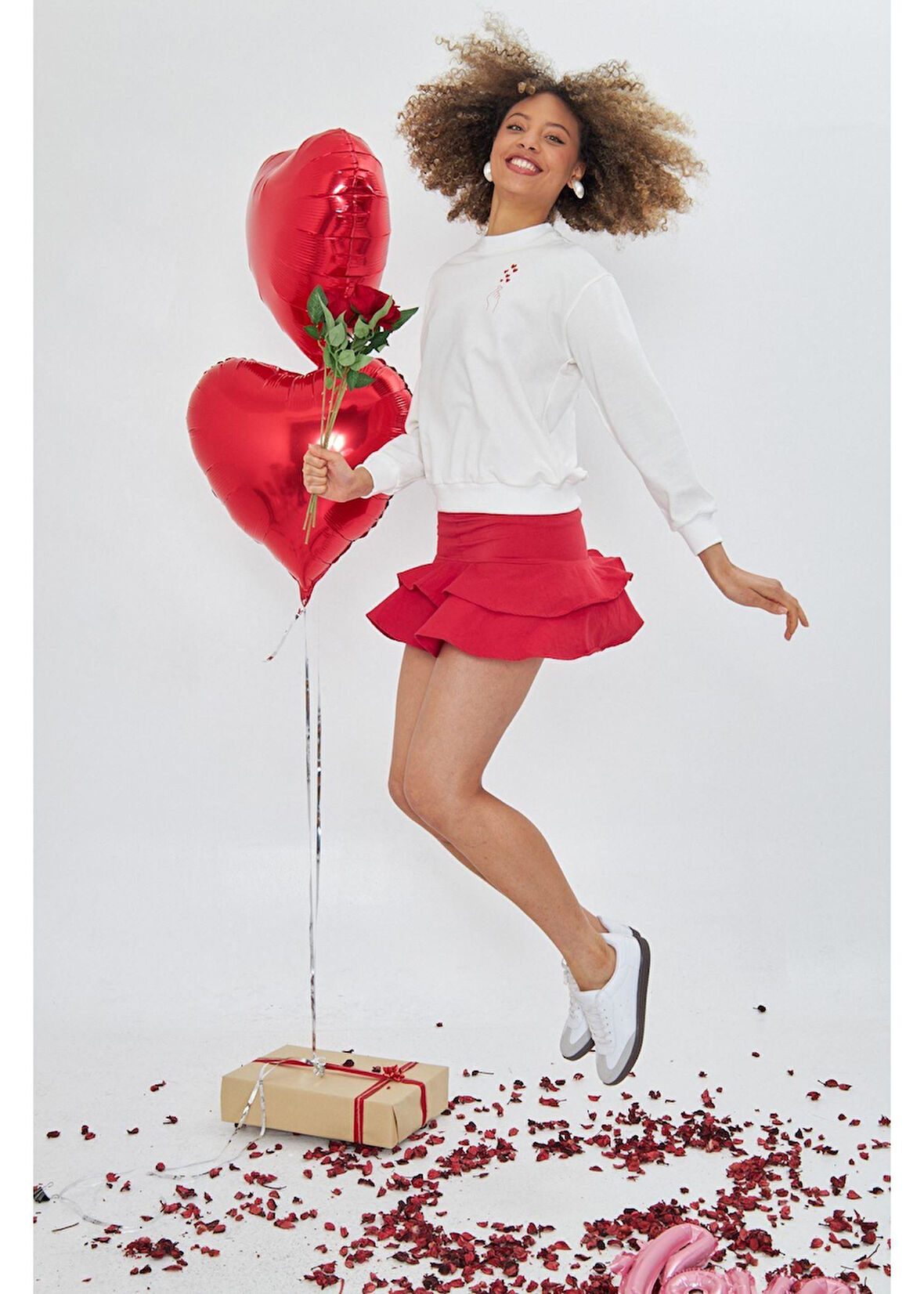 Arkası Yazı Baskılı Sweatshirt 