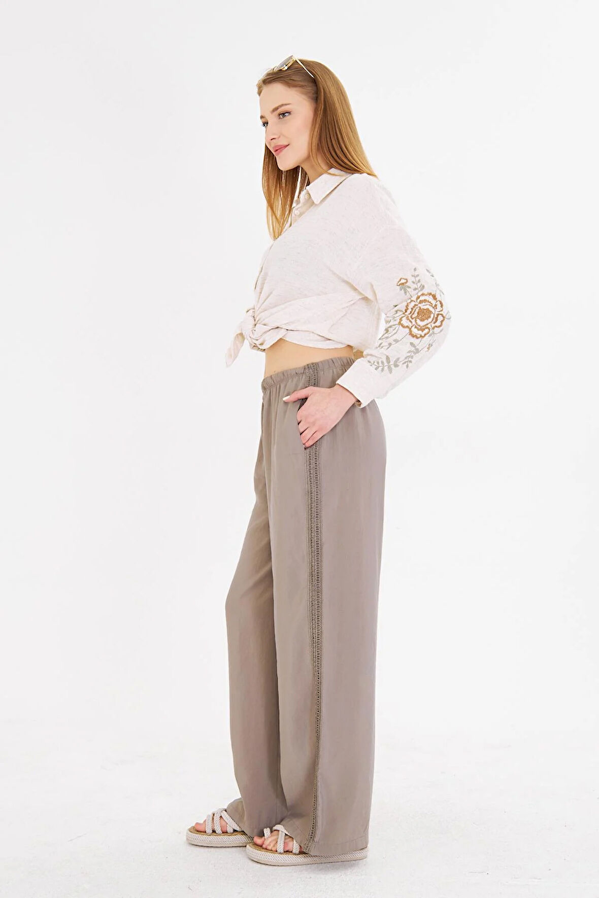 Şerit Detaylı Modal Eşofman Altı 