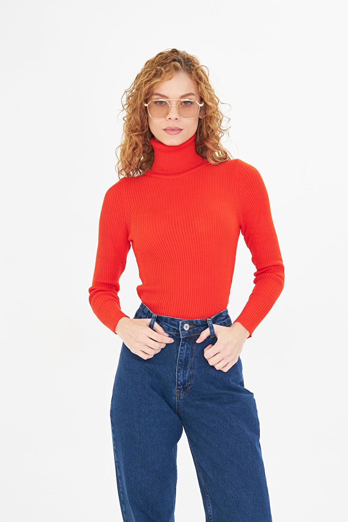 Tam Balıkçı Yaka Kazak 