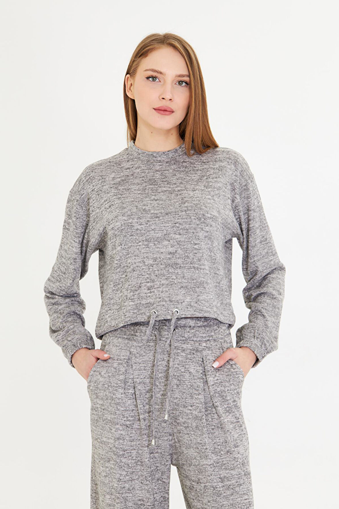 Beli Kuş Gözlü Triko Bluz 