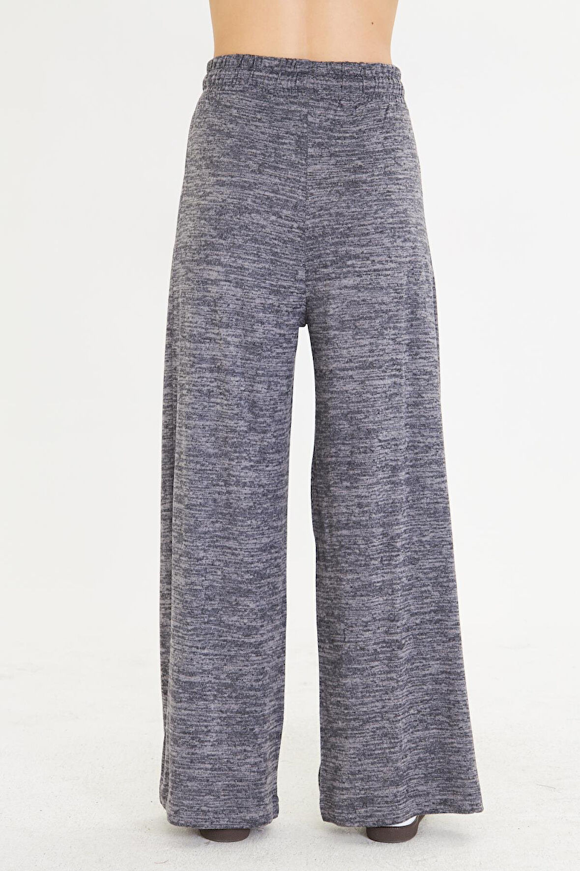 Pileli Beli Lastikli Triko Pantolon 