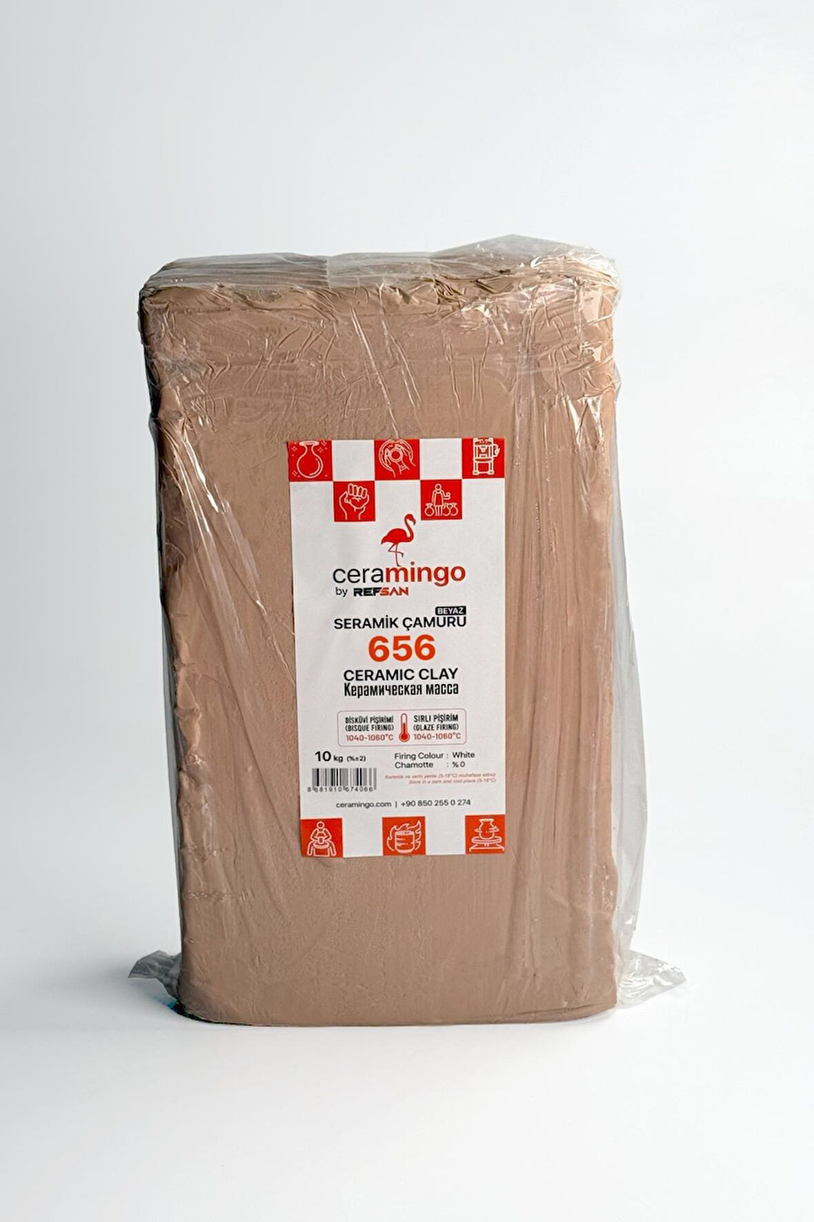 656 Seramik Çamuru Vakumlu 1050°C - 10 KG