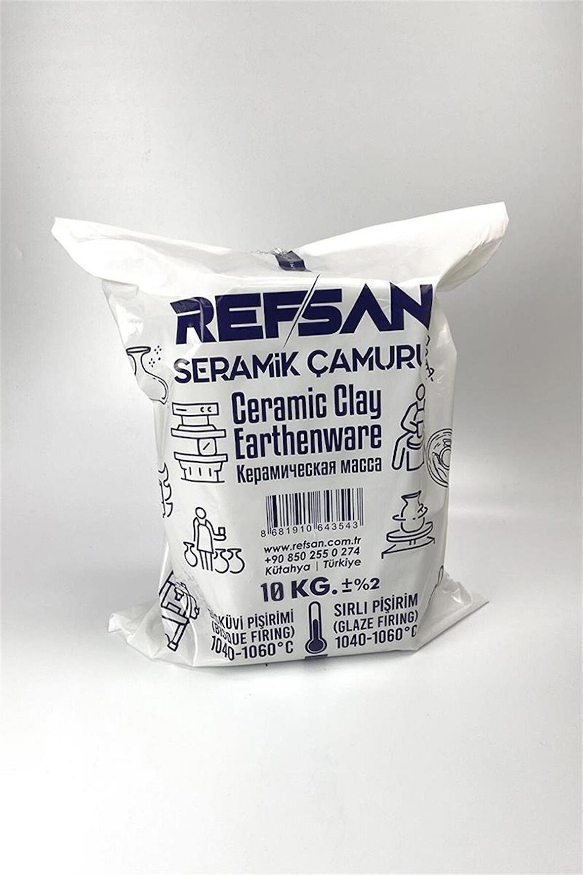 Seramik Çamuru (Seramik Kili) Vakumlu - 10 Kg