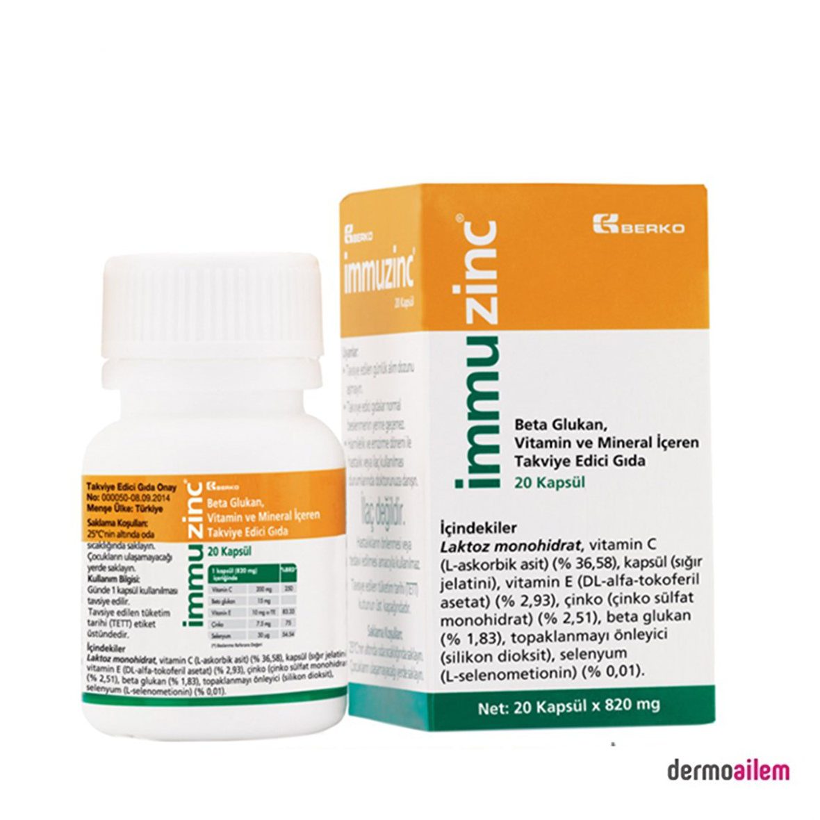 İmmuzinc 20 Kapsül