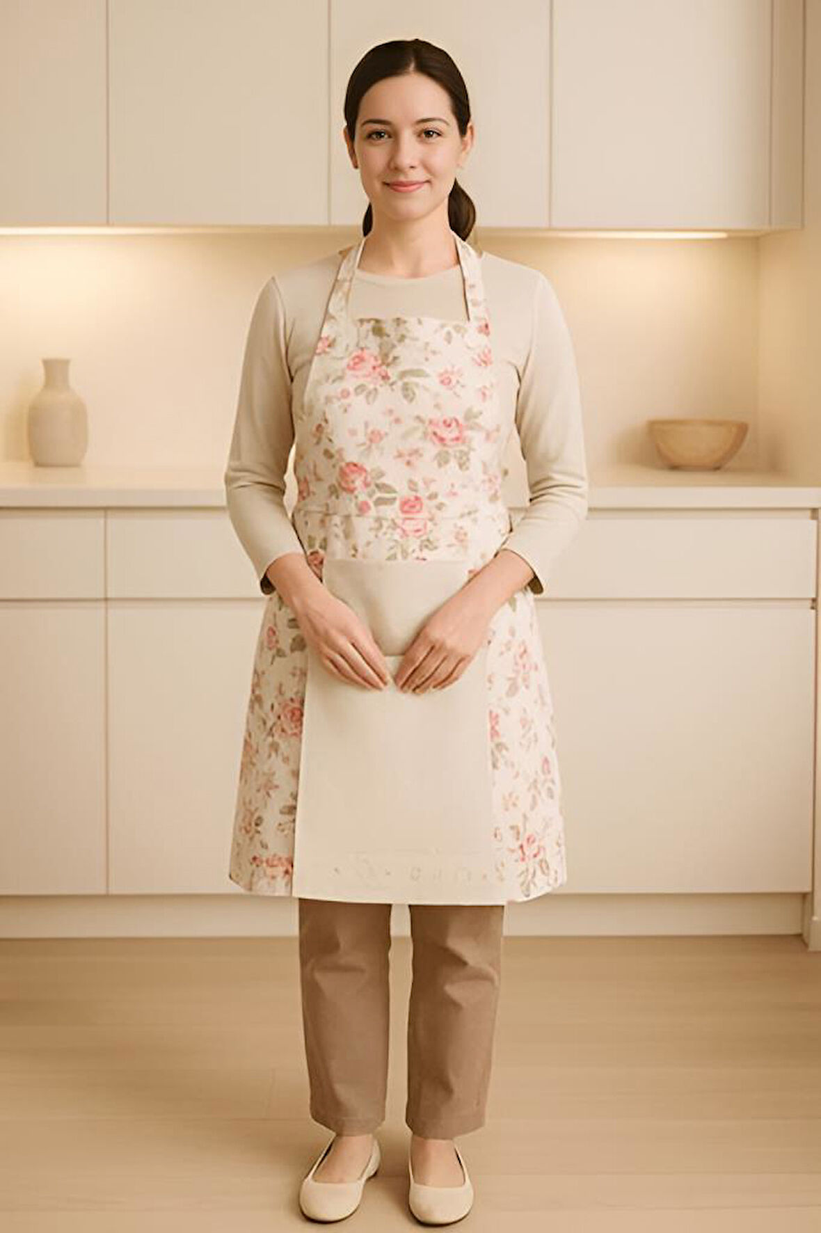 Havlulu Mutfak Önlüğü Pratik Kullanım Önlük