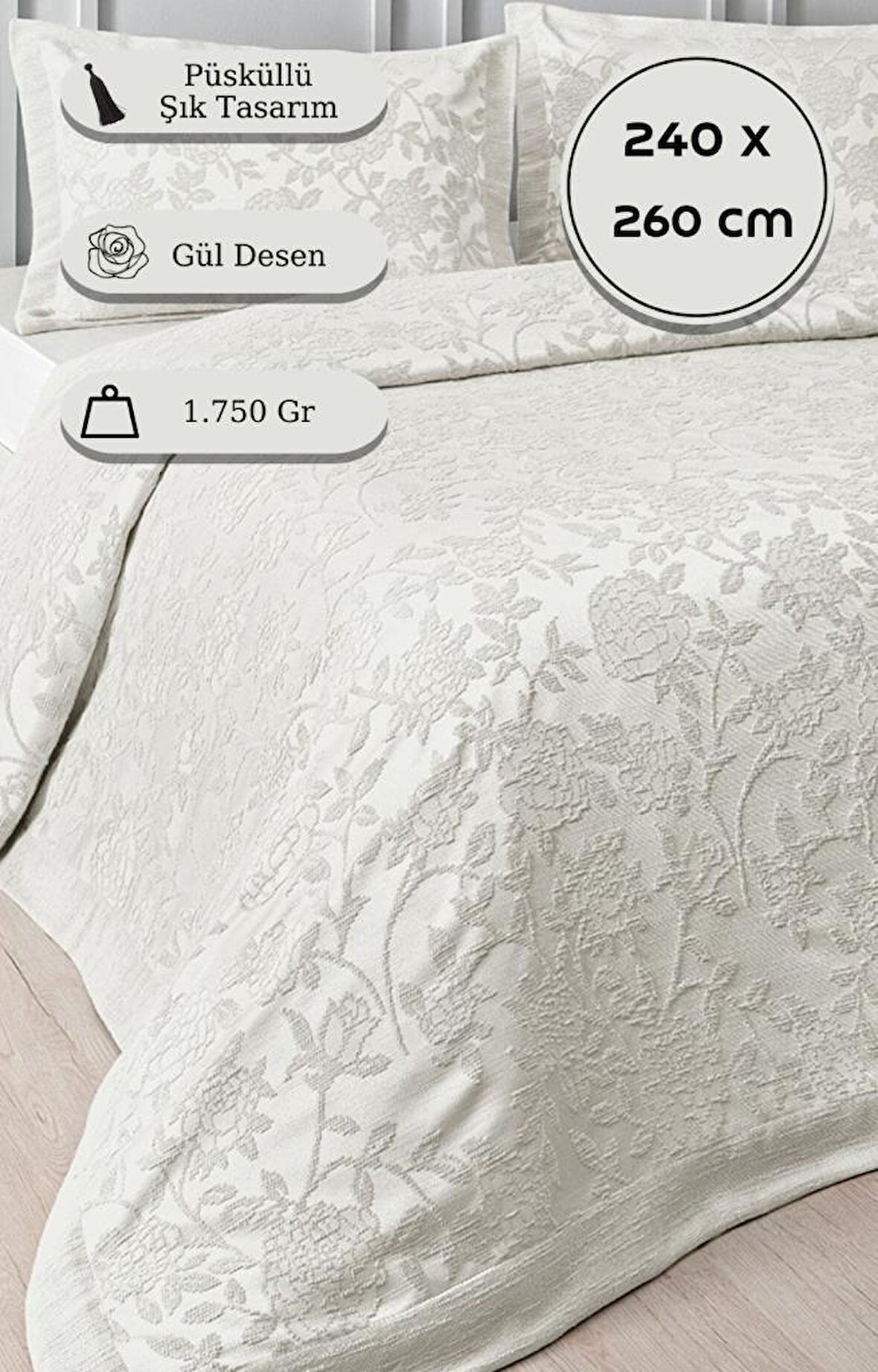 Yatak Örtüsü Seti Jakarlı Estela