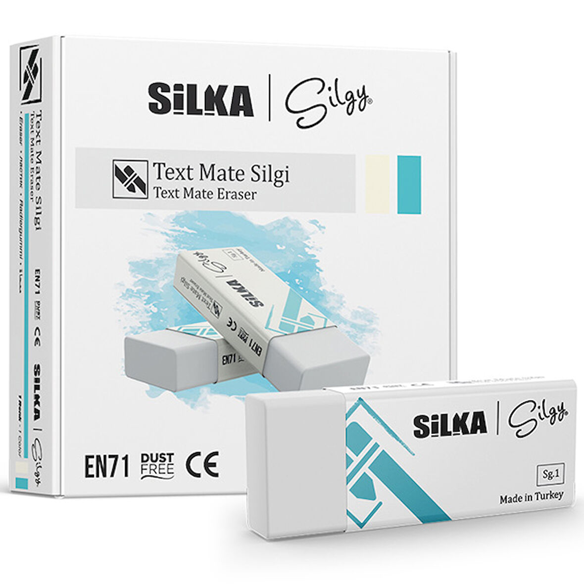 Silka Öğrenci Silgisi Text Matel 30 LU Beyaz Art.3-30-PKT