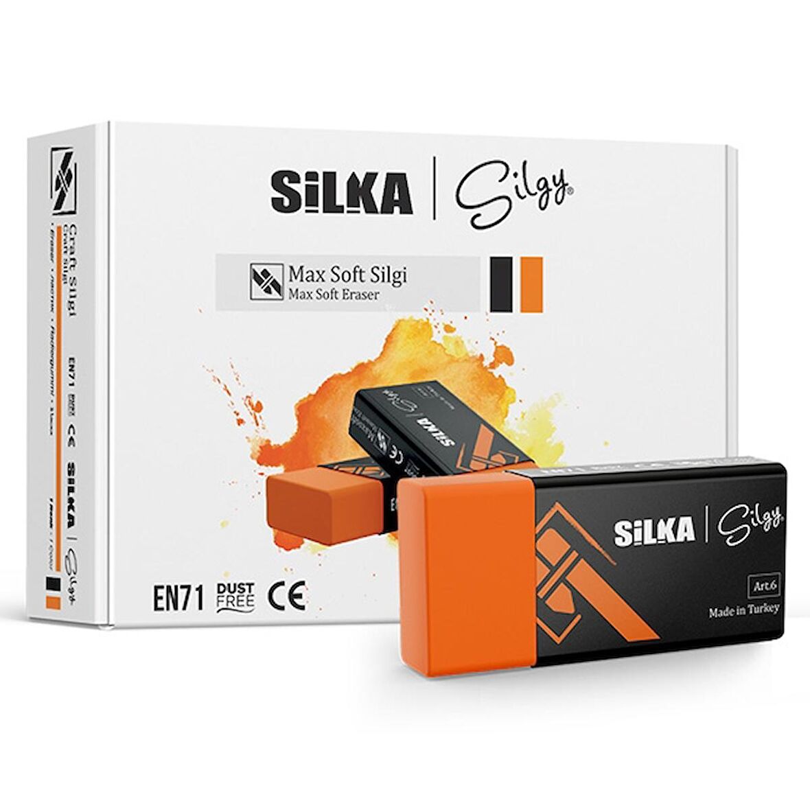 Silka Maxsoft Öğrenci Silgisi 24 Lü Turuncu Art.6