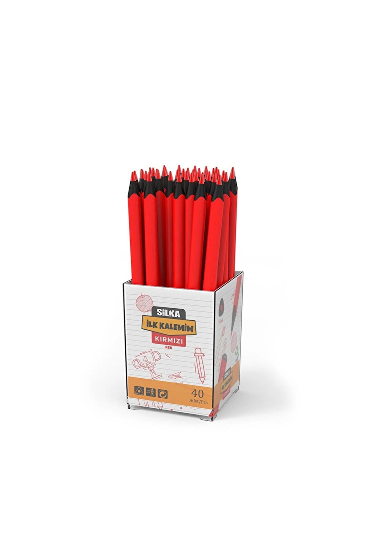 Silka Dark Kırmızı Kopya Kurşun Kalem