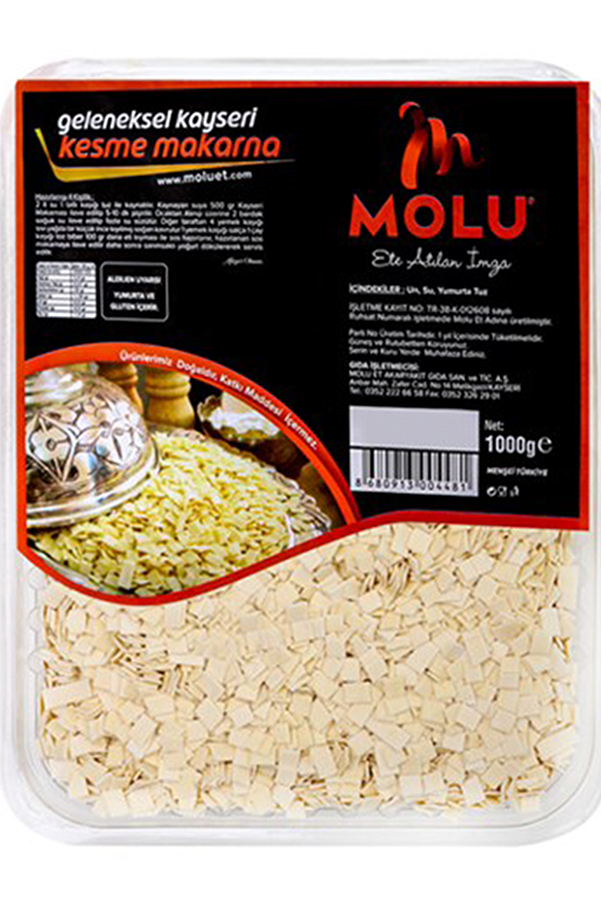 Molu Kayseri Makarna 1 KG