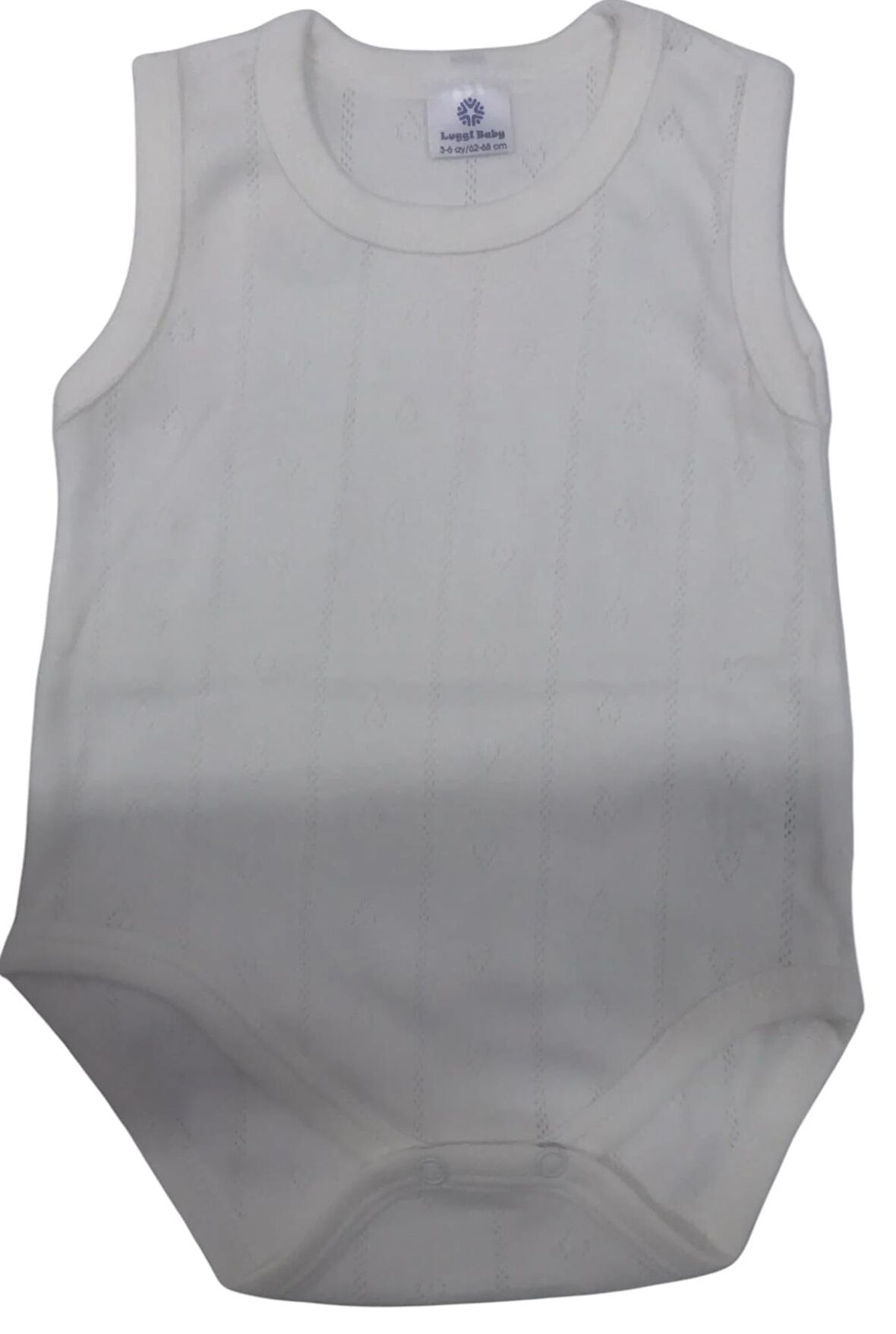 Luggi Baby Atlet Body Jakarlı Çizgili Kalpli Ekru