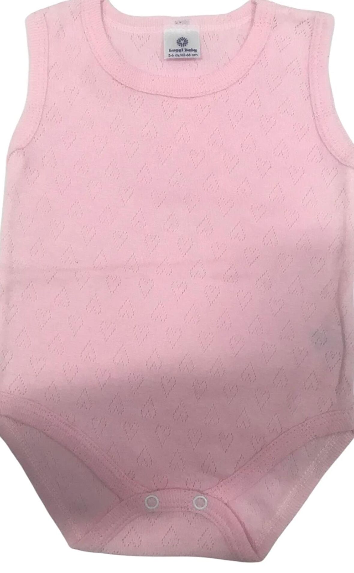 Luggi Baby Atlet Body Jakarlı Pembe Kalp