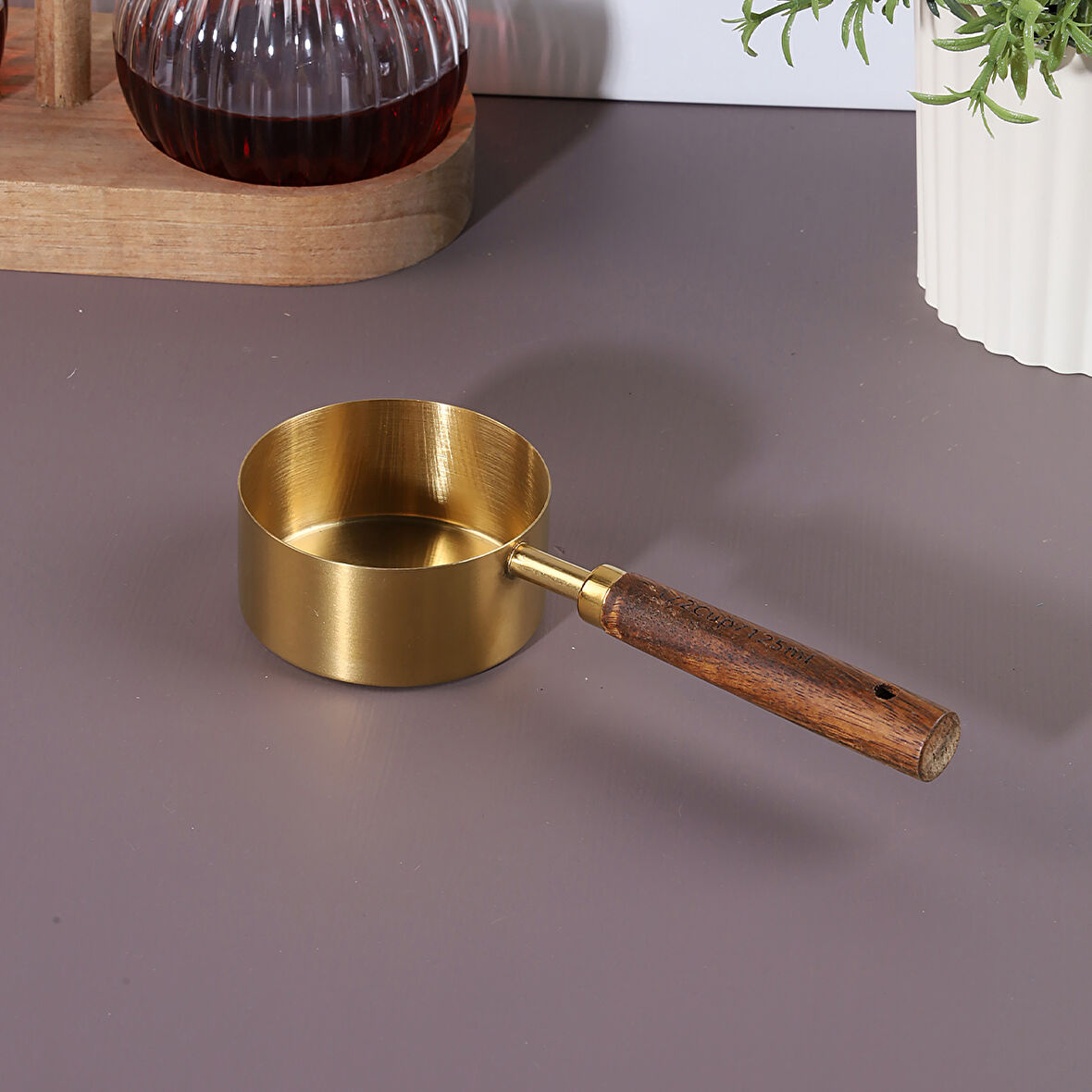 Arow Ahşap Saplı Gold Ölçü Kaşığı 80 ml
