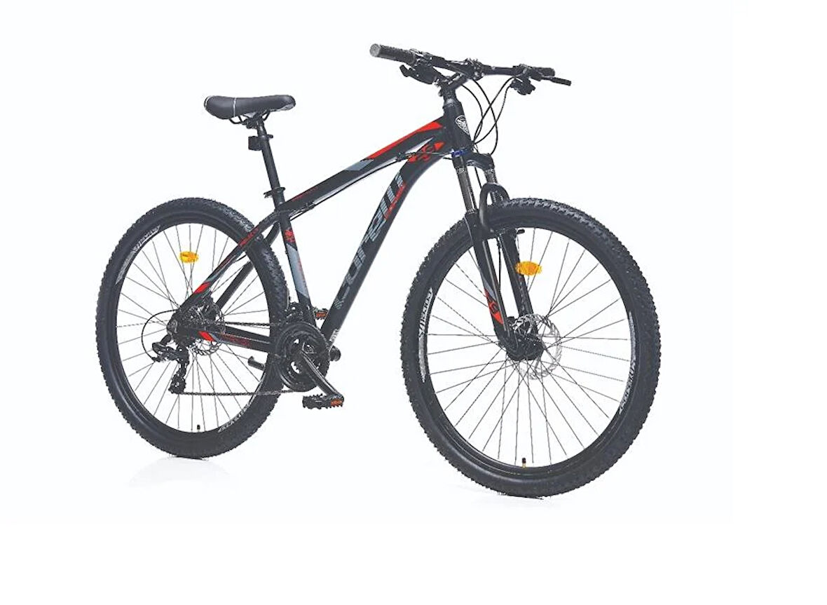 CORELLİ FELİX 1.1 ERKEK DAĞ BİSİKLETİ 460H HD 27.5 JANT 21 VİTES SİYAH KIRMIZI GRİ
