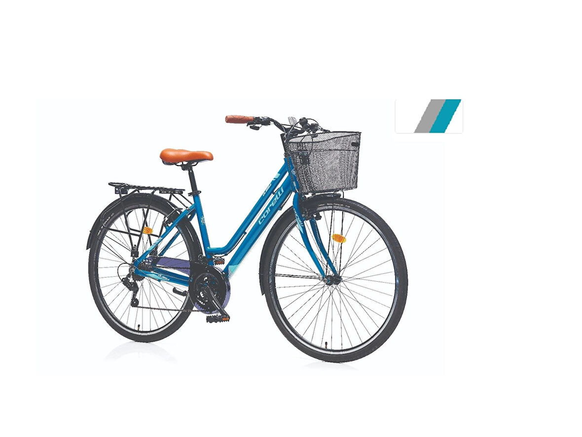 CORELLİ CLARRA Kadın ŞEHİR BİSİKLETİ 460H V 28 JANT 21 VİTES BEYAZ SİYAH GRİ