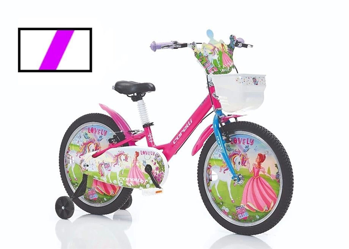 CORELLİ LOVELY KIZ ÇOCUK BİSİKLETİ V 20 JANT MOR BEYAZ