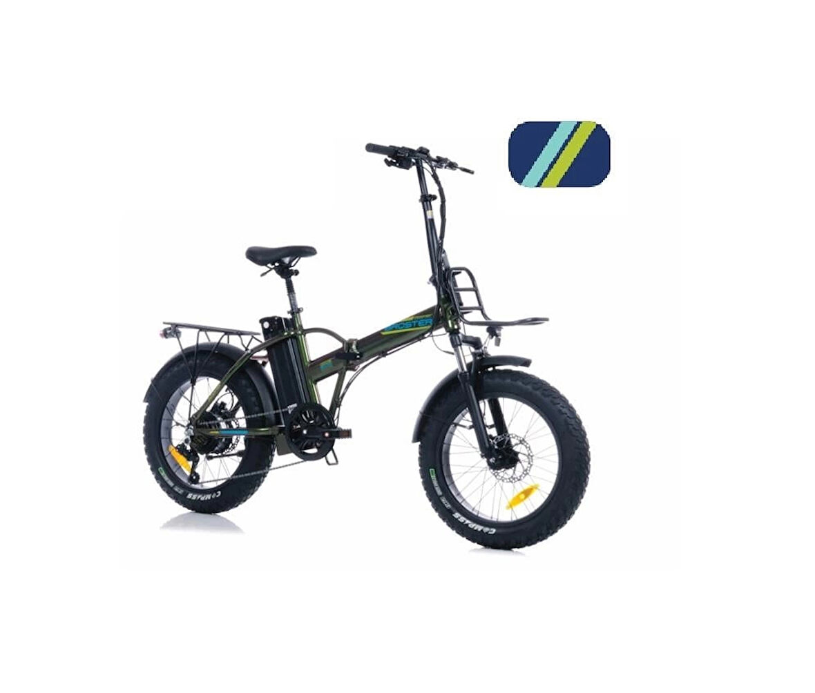 CORELLİ BROSTER MOONER FAT BIKE ELEKTRİKLİ KATLANIR BİSİKLET 42CM HD 20 JANT 7 VİTES METALİK MAVİ