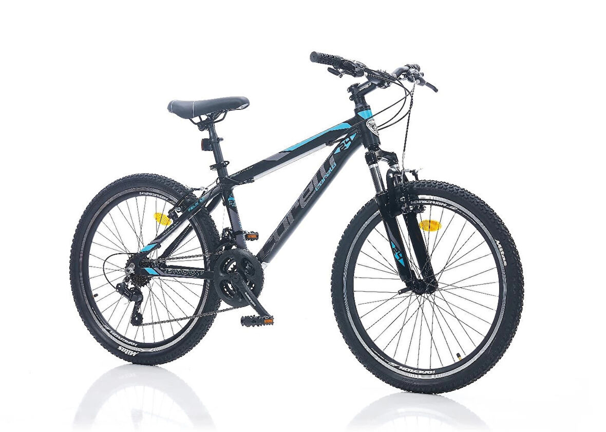 CORELLİ FELİX 3.2 ERKEK DAĞ BİSİKLETİ 355H V 24 JANT 21 VİTES SİYAH MAVİ TURKUAZ