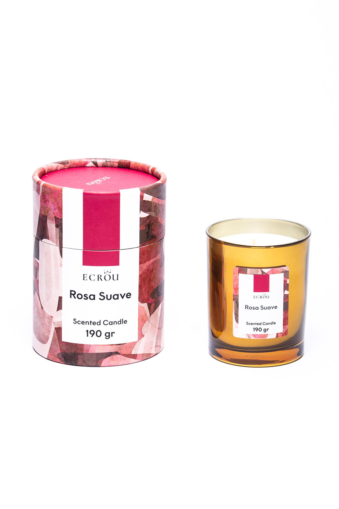 Ecrou Silindir Kutu Mum Rosa Suave 190 gr