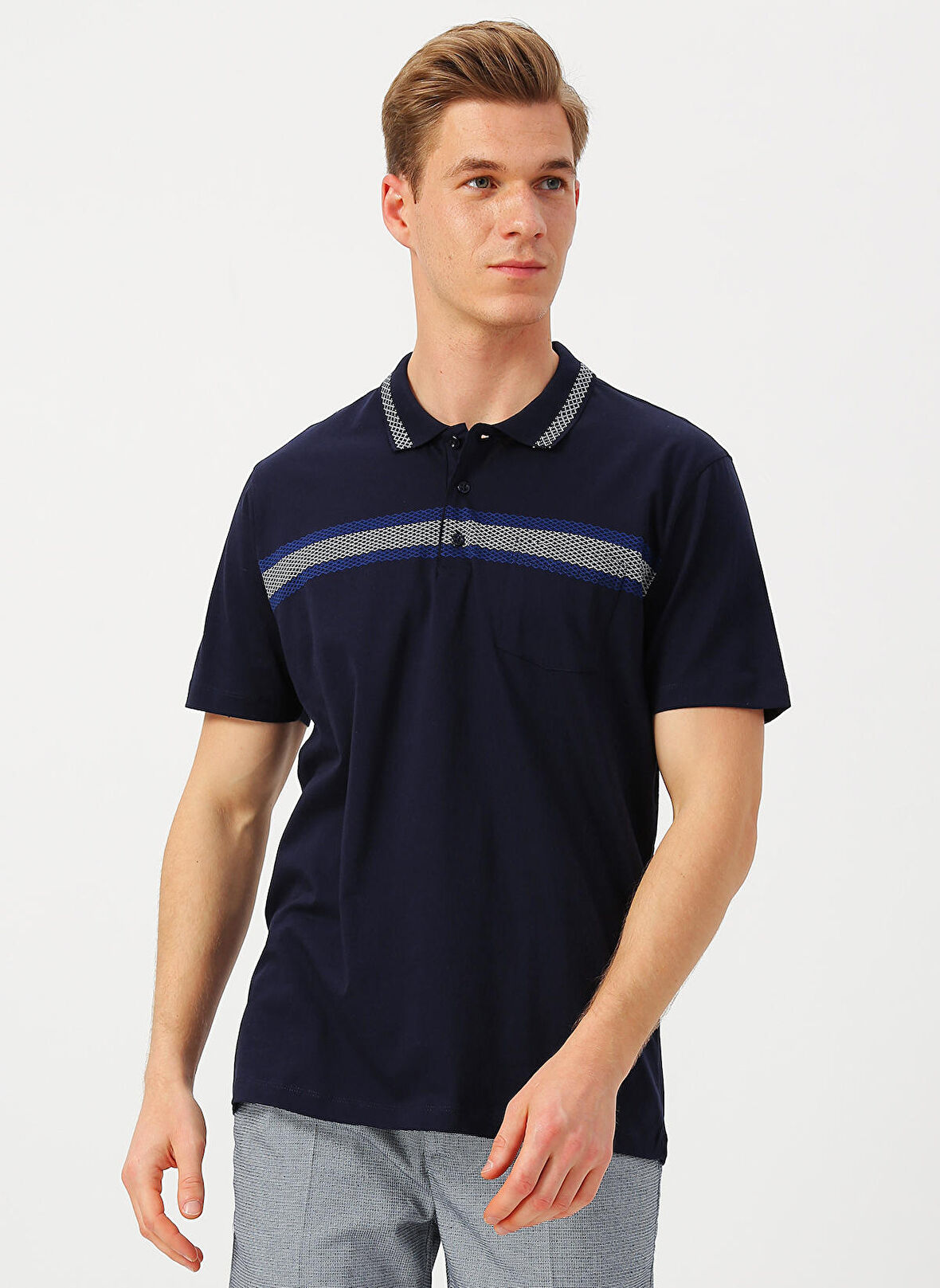 Cotton Bar Polo T-Shirt