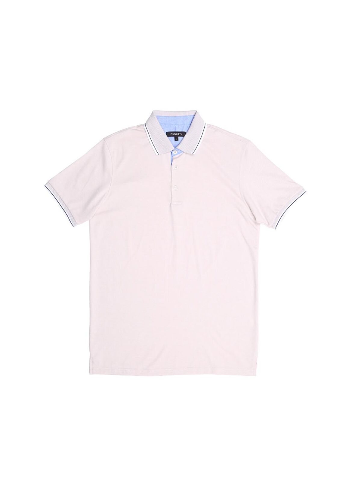 Fabrika Comfort Polo Yaka Düz Bej Erkek T-Shirt CM DS 01 02