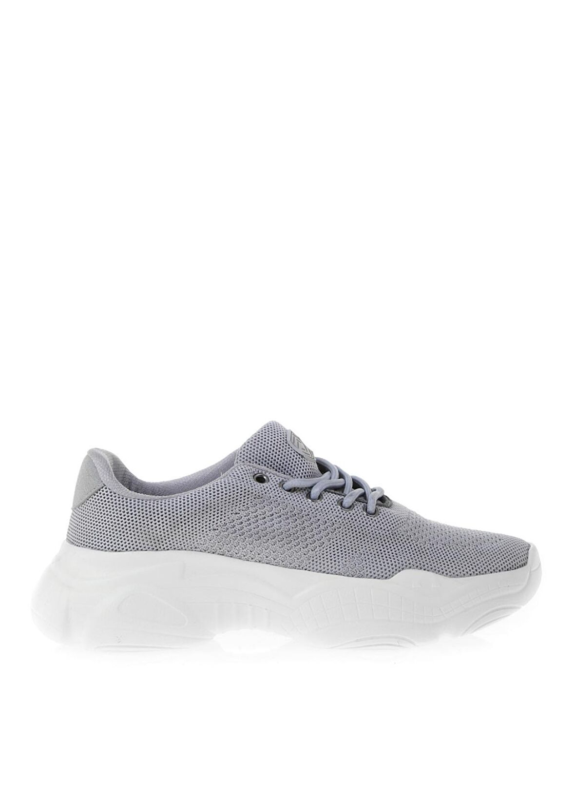Limon Kalın Taban Bağcıklı Gri Kadın Sneaker