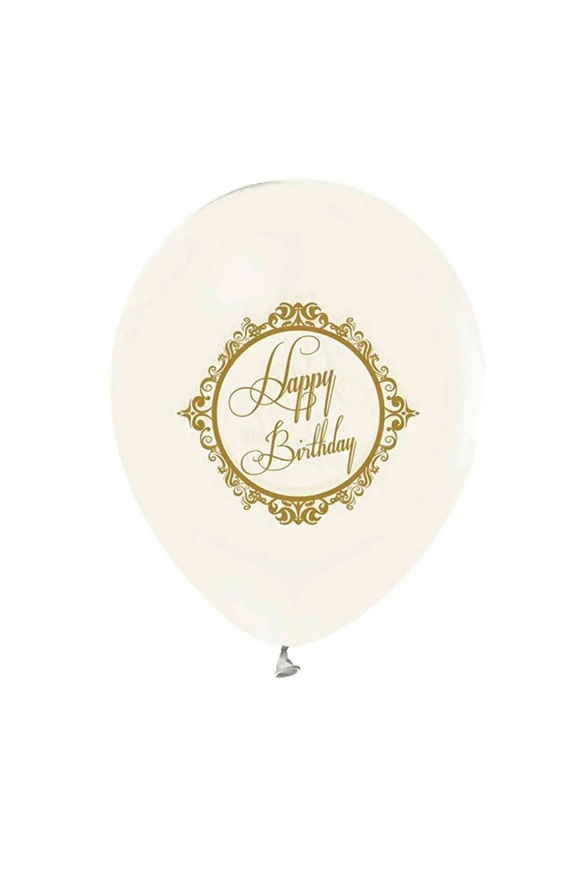 Çepeçevre Balon Happy Birthday Baskılı Gold Şeffaf 10'lu