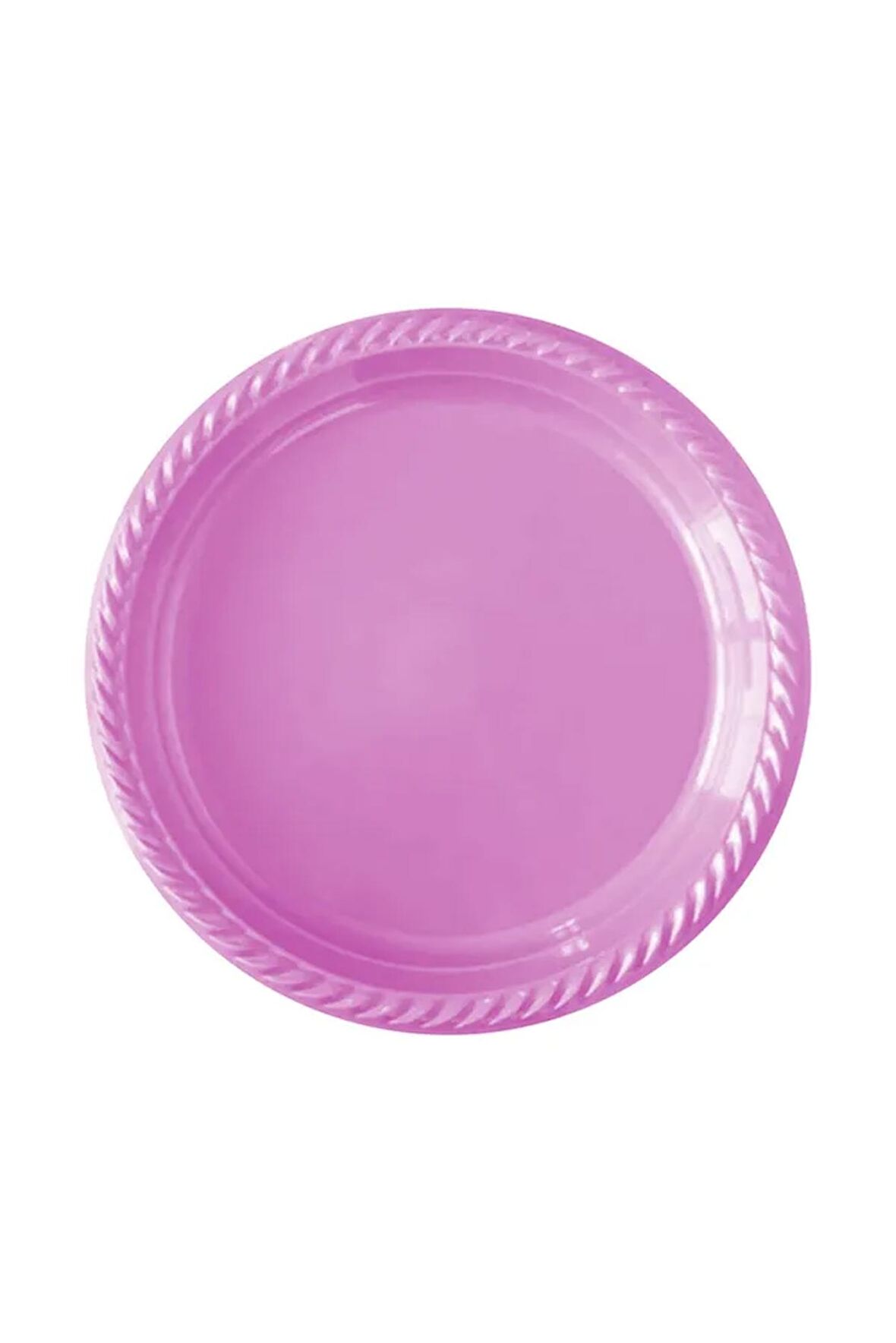 Tek Kullanımlık Plastik Tabak 22cm -Pembe-25 Adet