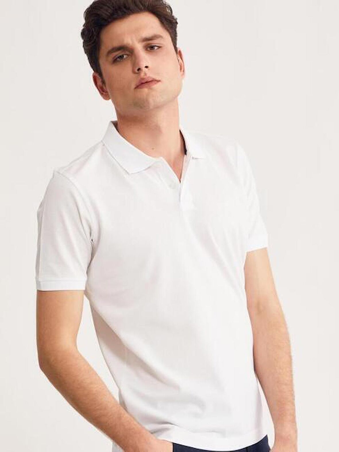 Bisse Erkek Pike Polo Yaka T-Shirt BEYAZ TSNOS005_D01