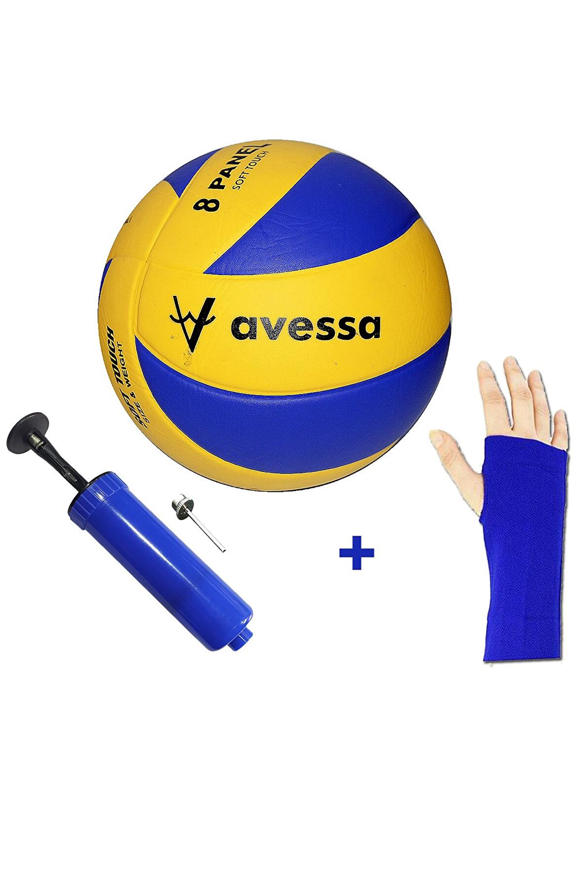 Avessa VL-400 Voleybol Topu El Pompası ve Parmak Geçmeli Voleybol Kolluğu