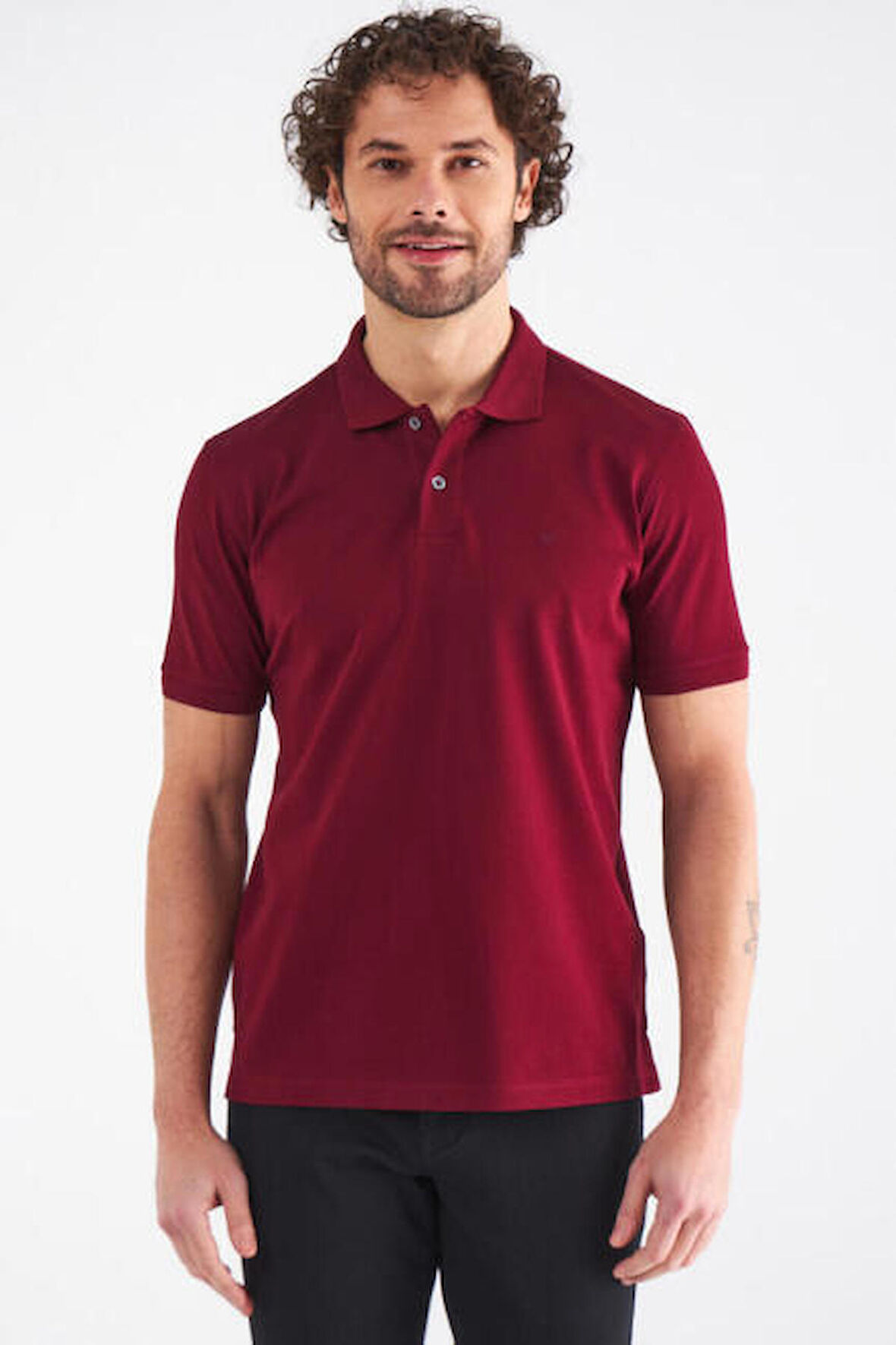 Bisse Erkek Polo Yaka T-Shirt BORDO TS22YNOS005_D25