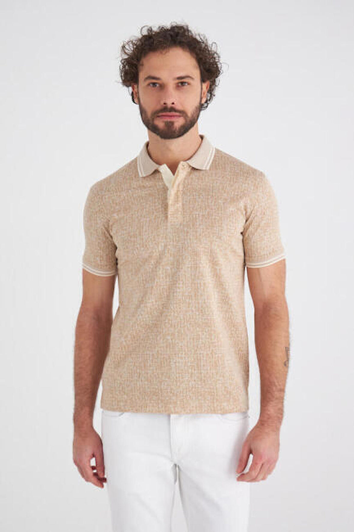 Bisse Erkek Polo Yaka T-Shirt CAMEL TS22Y22107_D70