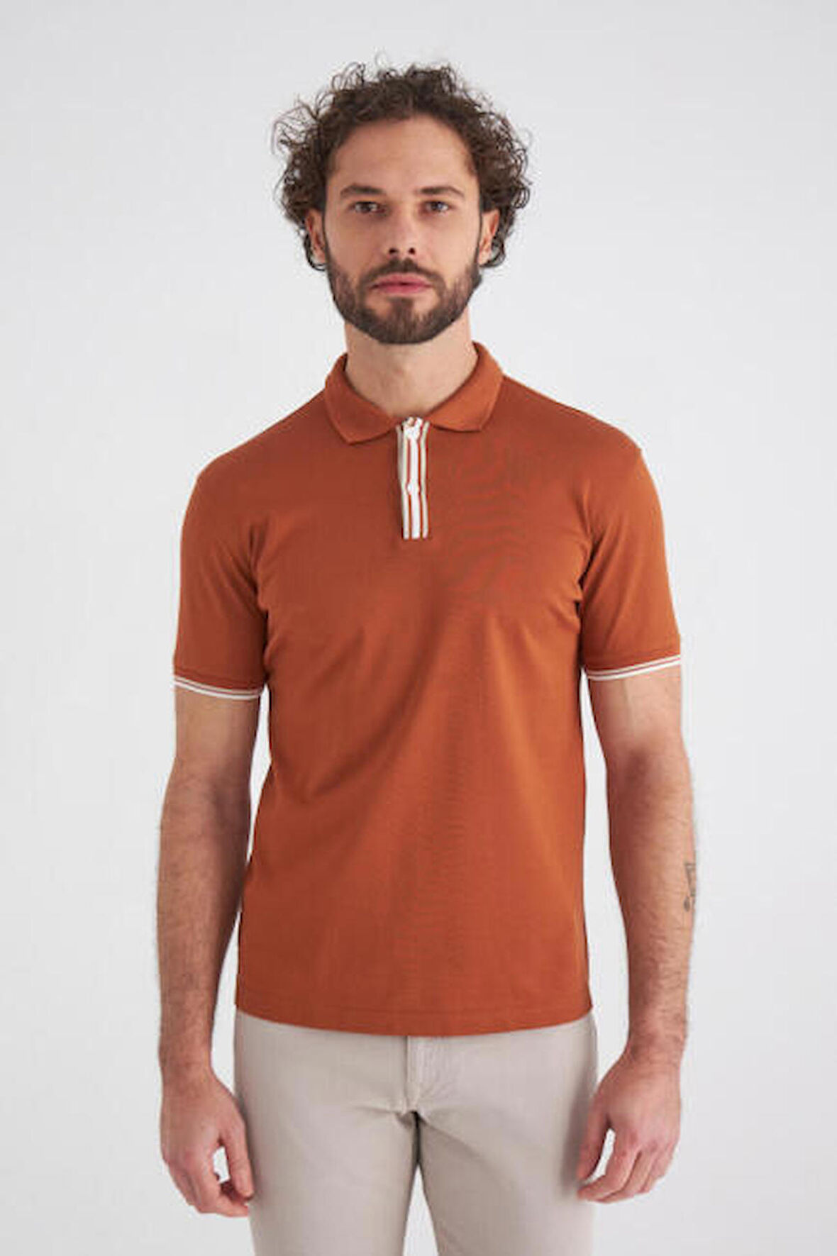 Bisse Erkek Polo Yaka T-Shirt KIREMIT TS22Y22110_D26