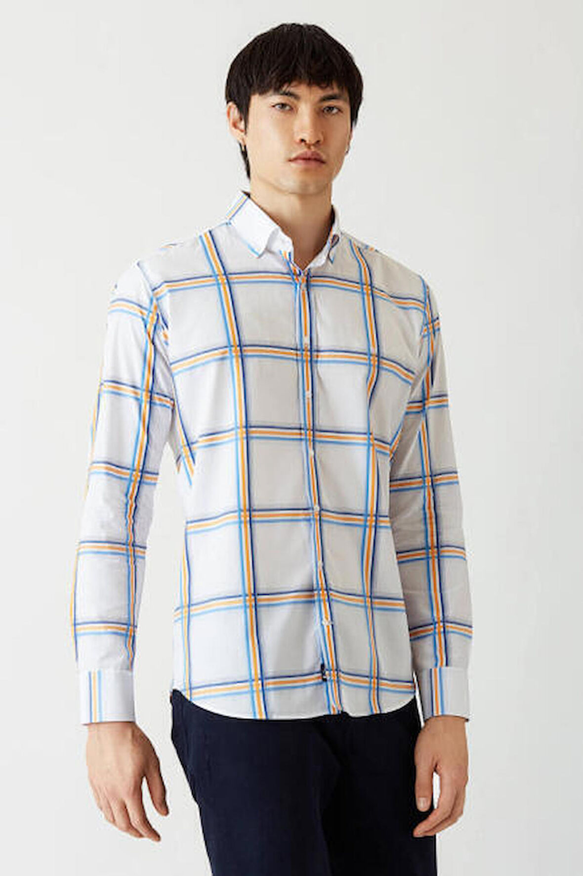 Bisse Erkek Regular Fit Uzun Kollu Spor Gömlek TURUNCU GM22Y221025_D64