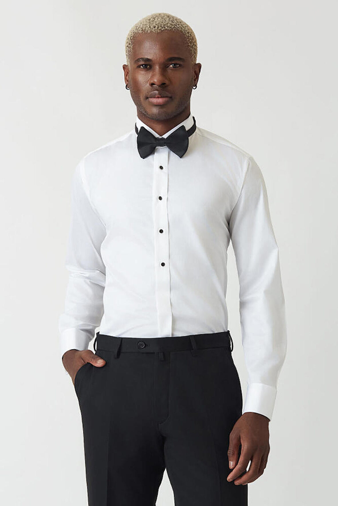 Bisse Erkek Regular Fit Uzun Kollu Ata Yaka Gömlek BEYAZ GM22Y221143_D01