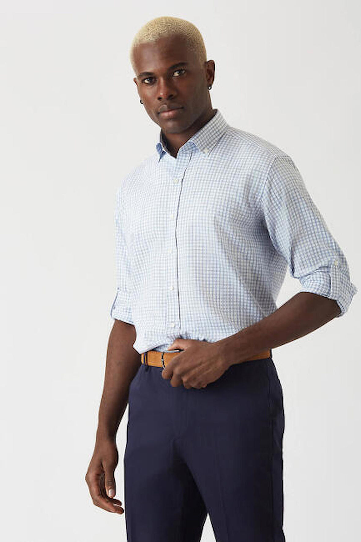 Bisse Erkek Regular Fit Uzun Kollu Spor Gömlek MAVİ GM22K222027_K35