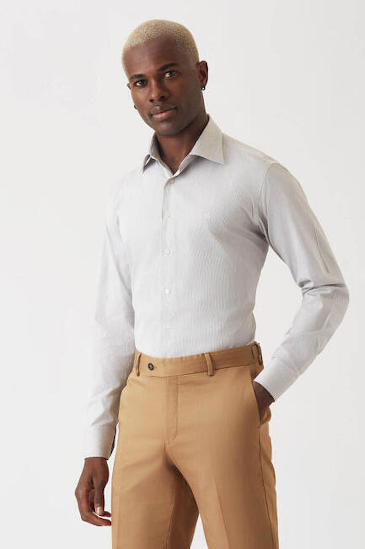 Bisse Erkek Regular Fit Uzun Kollu Klasik Gömlek KAHVE GM22K222051_C11