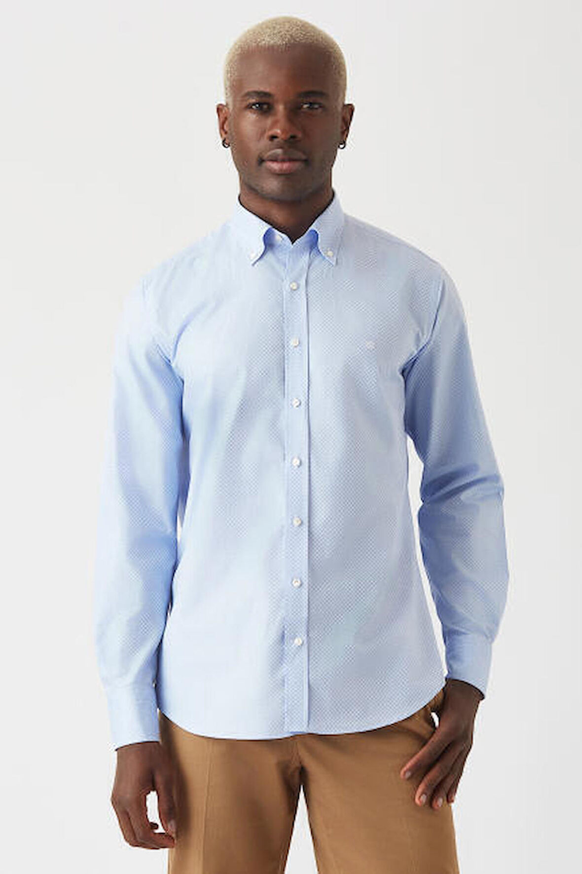 Bisse Erkek Regular Fit Uzun Kollu Spor Gömlek MAVİ GM22K222061_C35