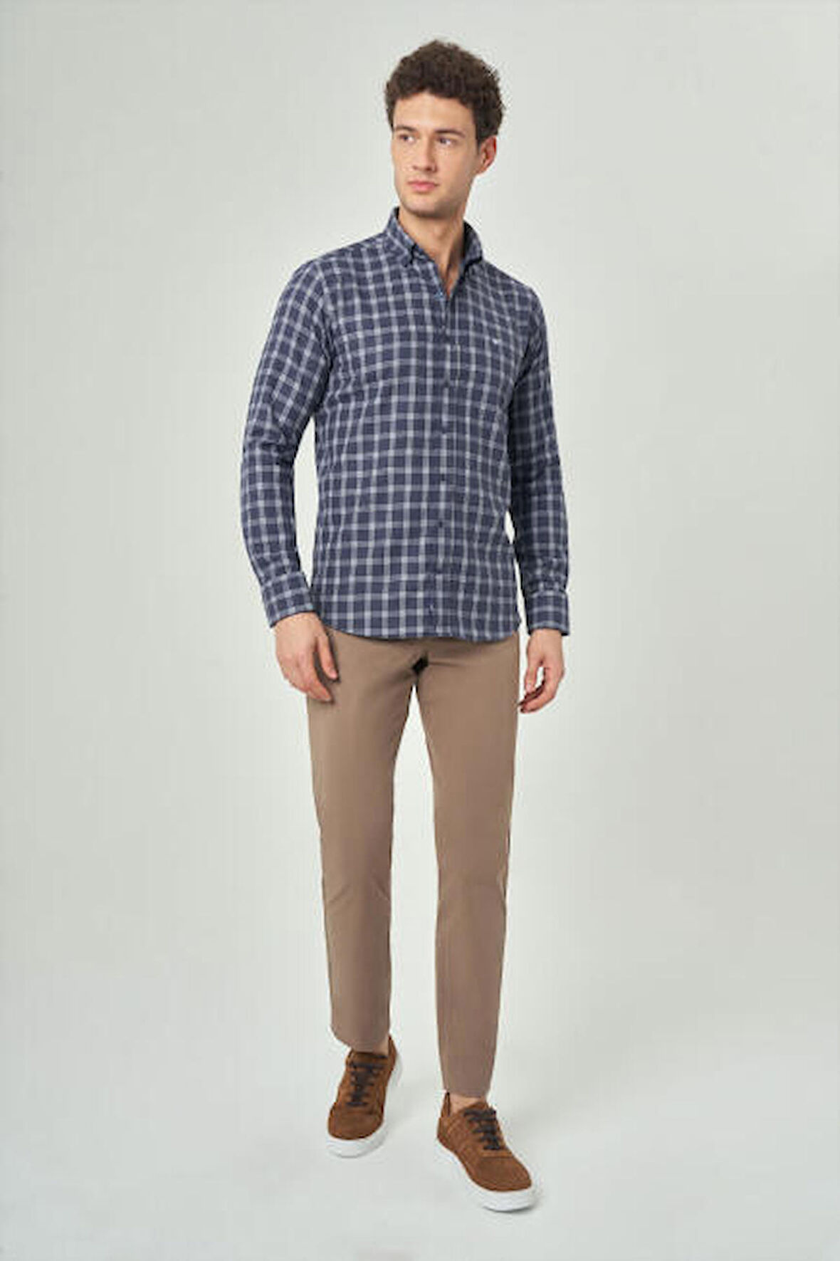 Bisse Erkek Regular Fit Uzun Kollu Spor Gömlek ANTRASIT GM22K222111_D58