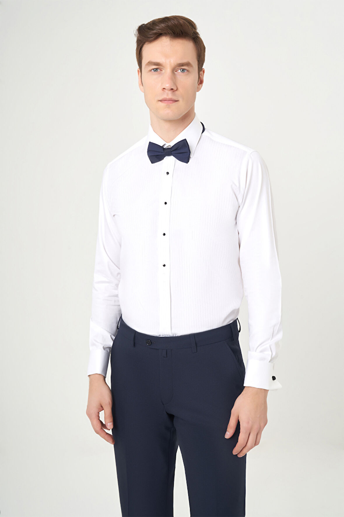 Bisse Regular Fit Ata Yaka Beyaz Erkek Gömlek GM23Y231033_D01