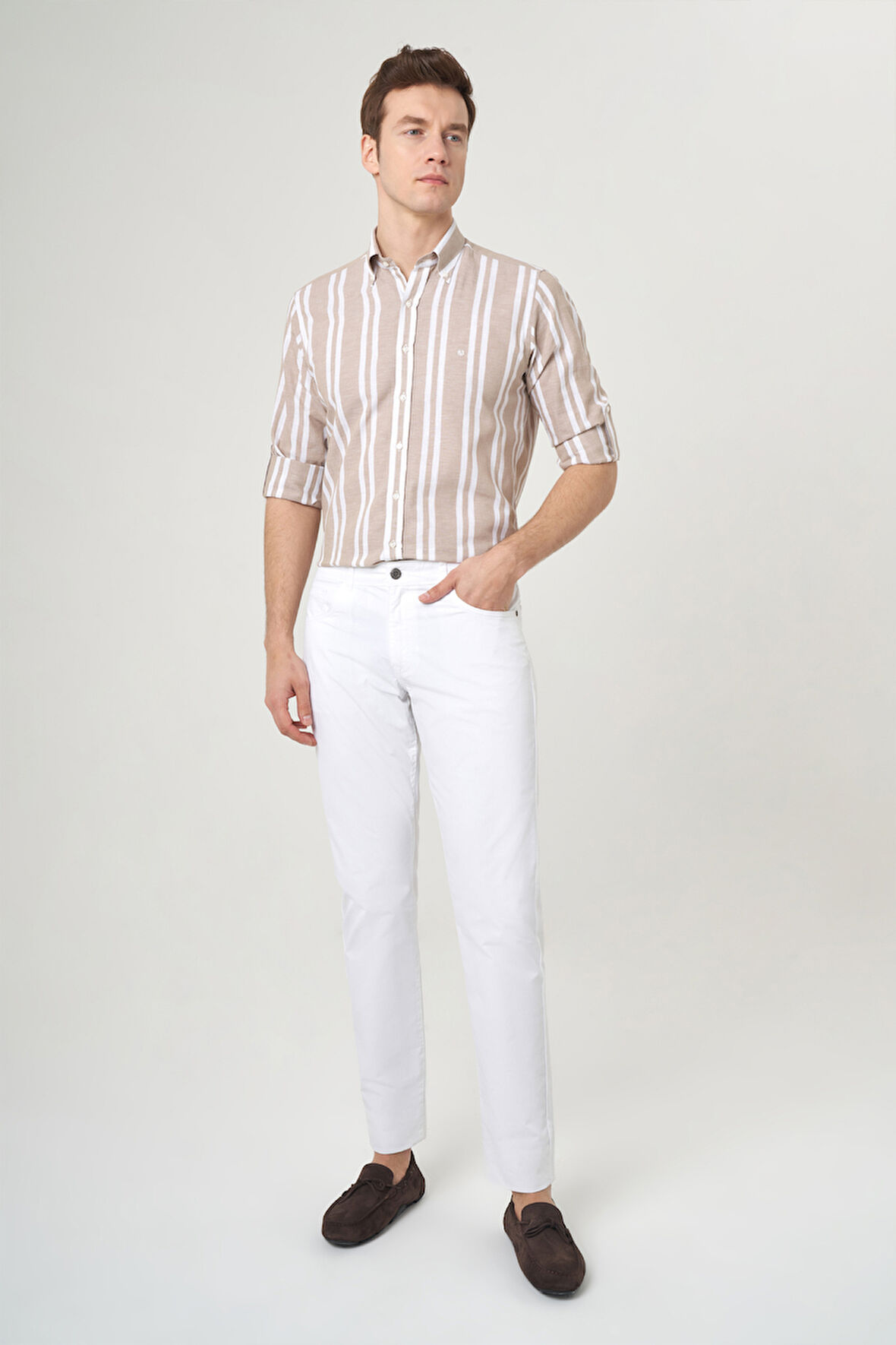 Bisse 5 Cepli Beyaz Spor Erkek Pantolon PNS23Y23104_D01