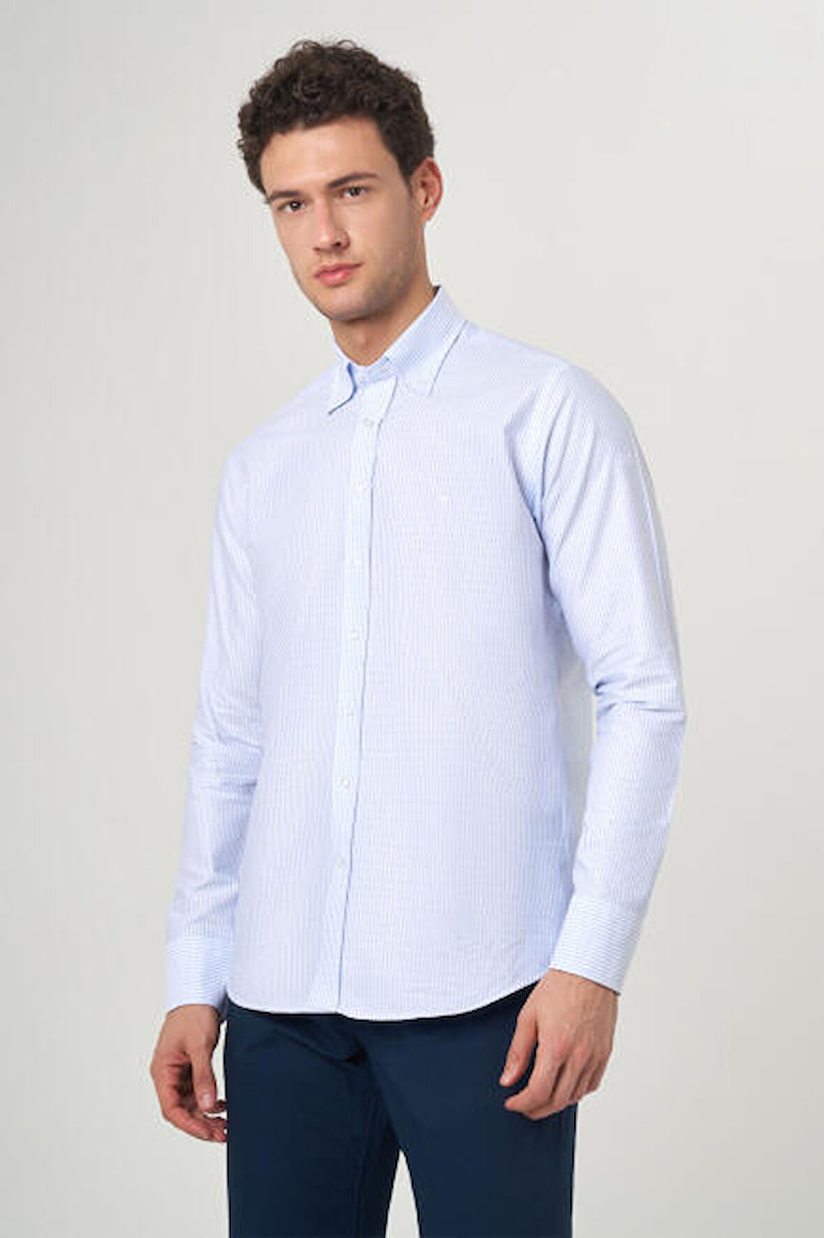 Bisse Regular Fit  Mavi Spor Erkek Gömlek GM23Y231097_D35