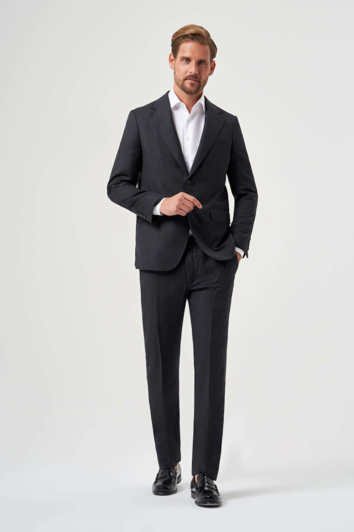 Bisse Mono Yaka Drop 4 Antrasit Erkek Takım Elbise PTK23Y23105_D58